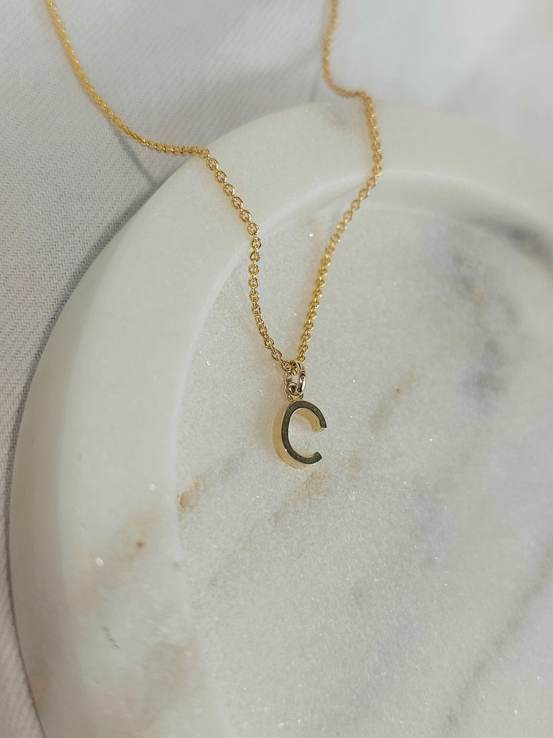 9ct Yellow Gold Initial 'C' Pendant