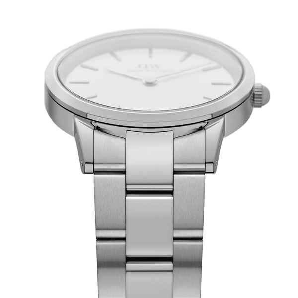 Daniel Wellington Iconic Link 36 Silver and White Watch