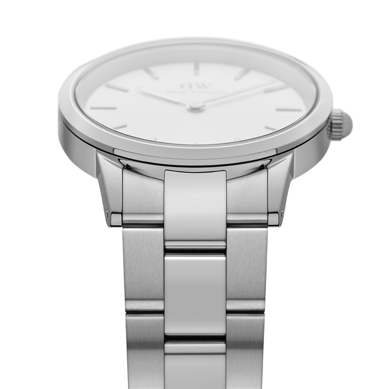 Daniel Wellington Iconic Link 36 Silver and White Watch