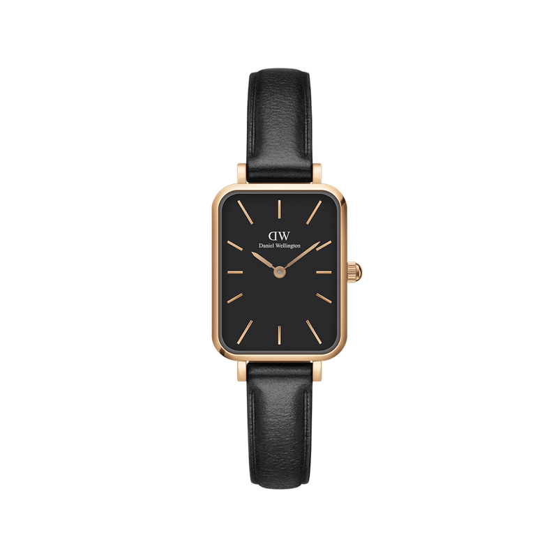 Daniel Wellington Quadro 20X26 Pressed Sheffield Rose Gold and Black Watch