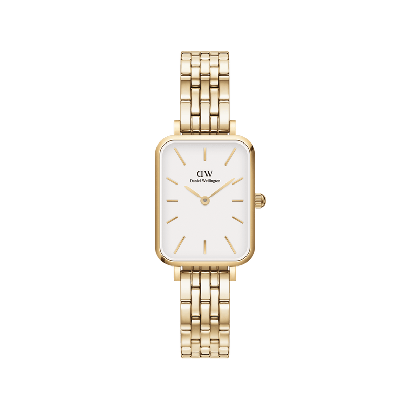 Daniel Wellington Quadro 20x26 Link Gold and White Watch