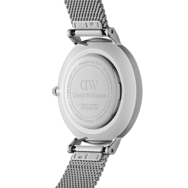 Daniel Wellington Petite 36 Sterling Silver and Black Watch