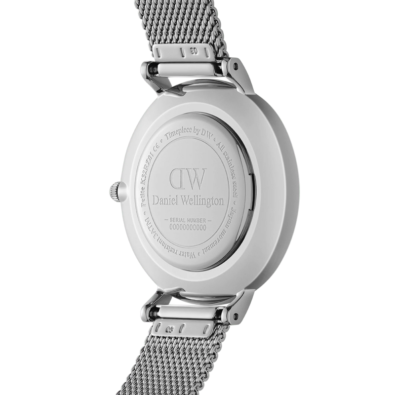 Daniel Wellington Petite 36 Sterling Silver and Black Watch