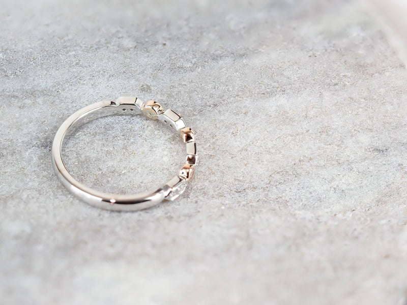 9ct Rose and White Gold 'Pink Caviar' Argyle Diamond Ring, 0.13ct total