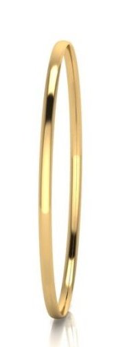 9ct Yellow Gold Repurposed Solid Bangle, 50mm
