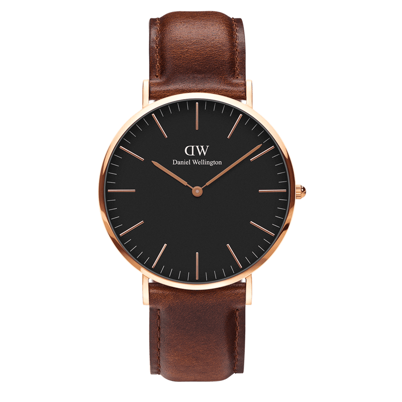 Daniel Wellington Classic 40 St Mawes Rose Gold and Black Watch