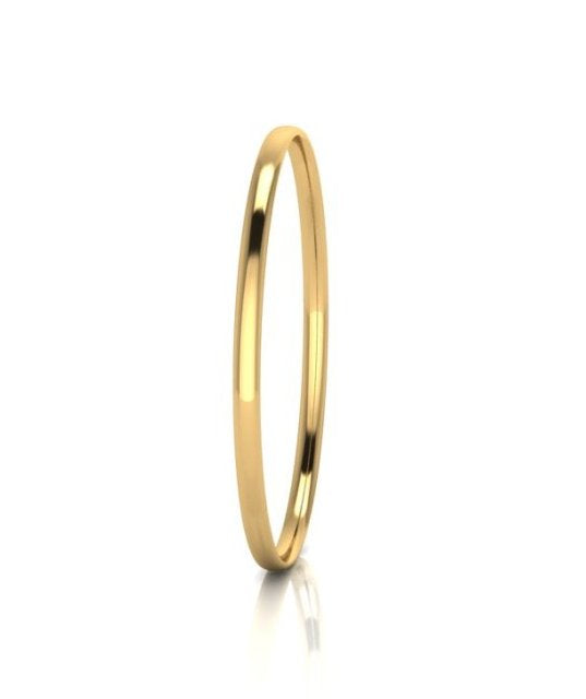 9ct Yellow Gold Repurposed Solid Bangle, 65mm