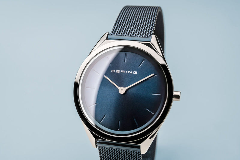 Bering Ultra Slim Blue Mesh Watch