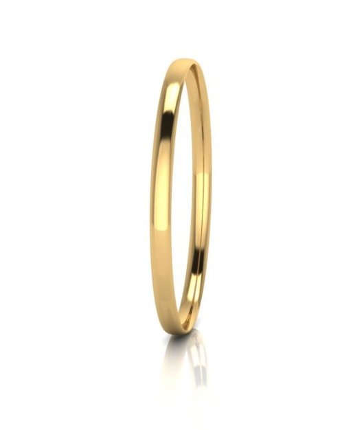 9ct Yellow Gold Repurposed Solid Bangle, 65mm