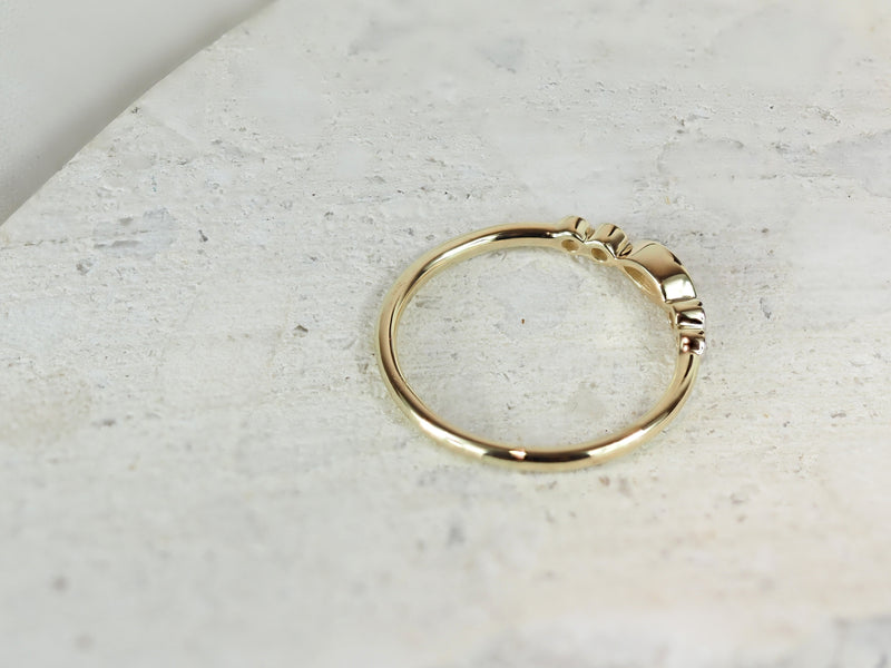 9ct Yellow Gold Diamond Stacker Ring