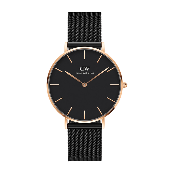 Daniel Wellington Petite Ashfield 36 Rose Gold and Black Watch