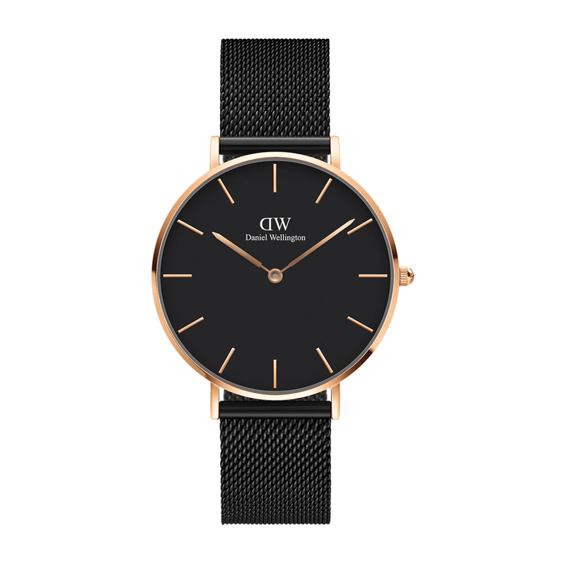 Daniel Wellington Petite Ashfield 36 Rose Gold and Black Watch