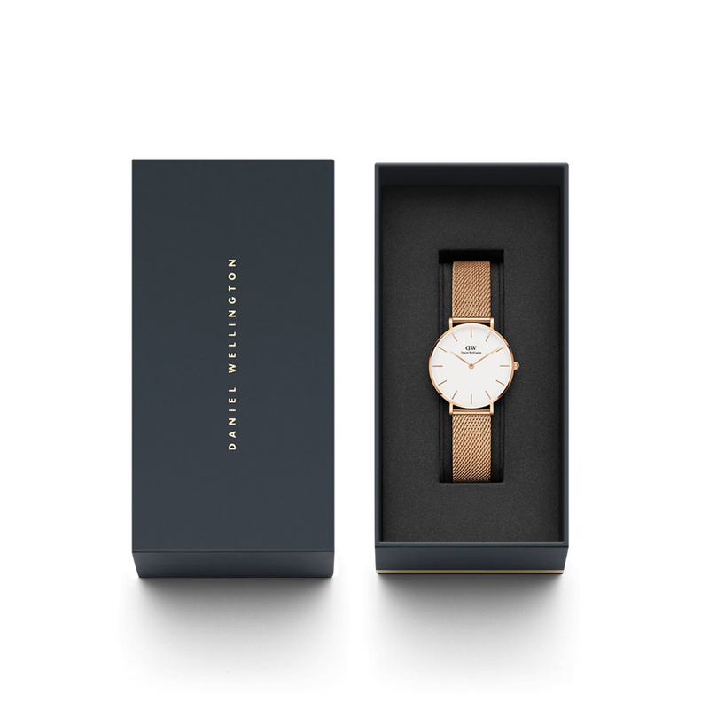 Daniel Wellington Petite Melrose 36 Rose Gold and White Watch