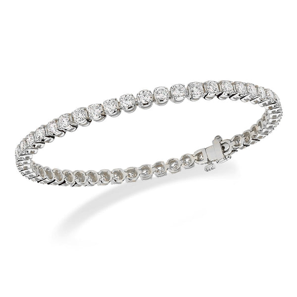 9ct White Gold Natural Diamond Tennis bracelet, 3ct total