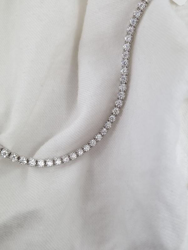 9ct White Gold Natural Diamond Tennis bracelet, 3ct total