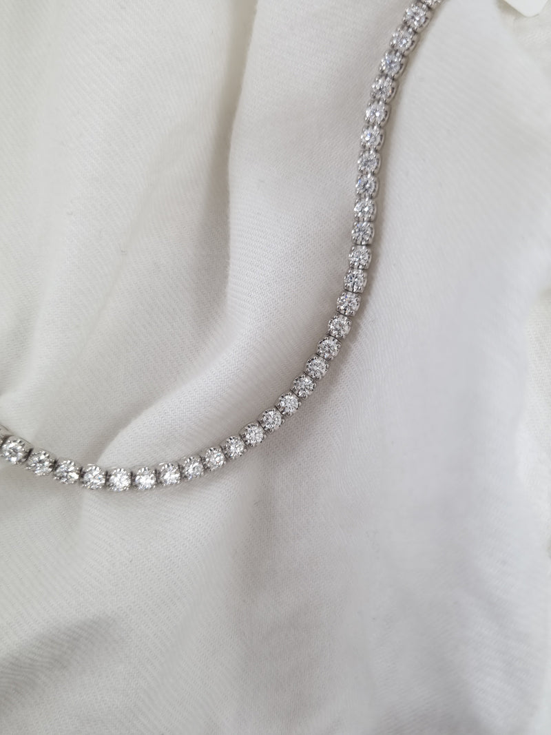 9ct White Gold Natural Diamond Tennis bracelet, 3ct total