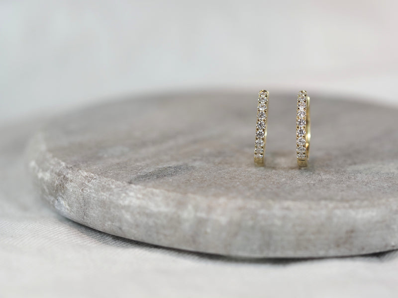 9ct Yellow Gold 0.34ct Diamond huggies