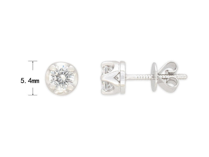 18ct White Gold 0.50ct Diamond Stud Earrings