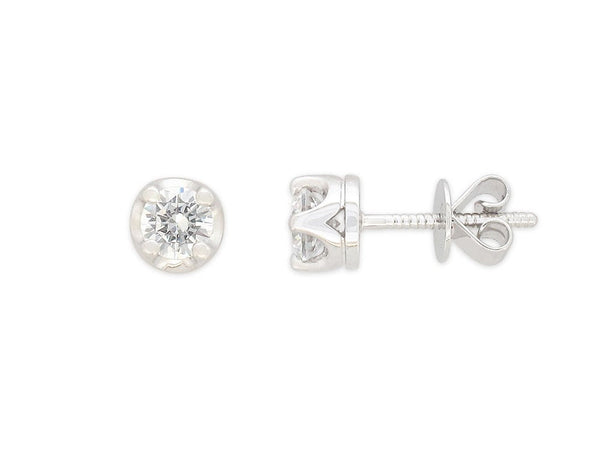 18ct White Gold 0.50ct Diamond Stud Earrings