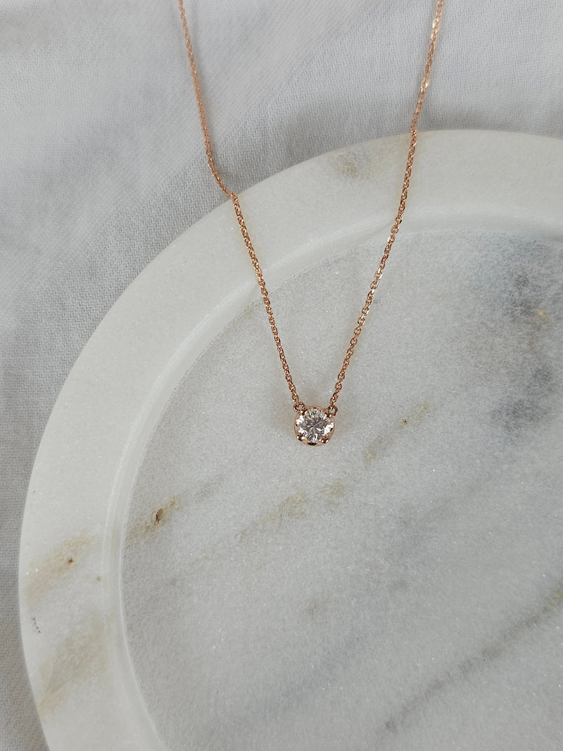 9ct Rose Gold Diamond Anchor Pendant, 0.20ct total