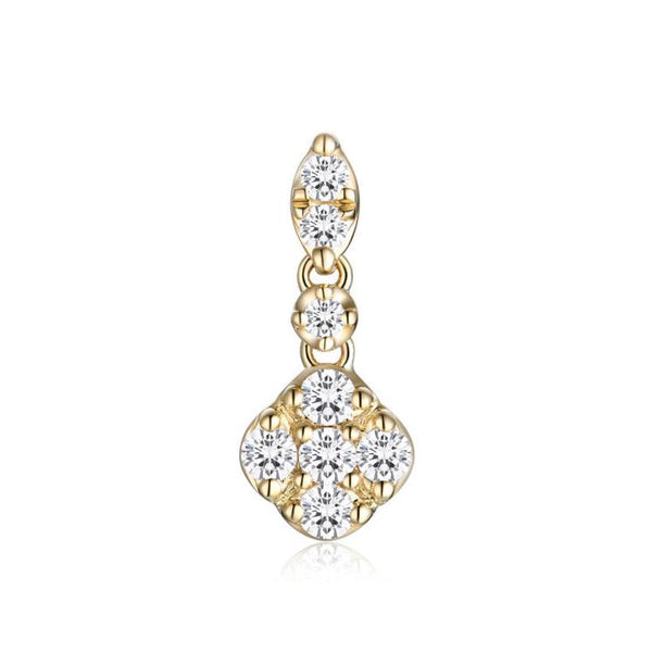 9ct Yellow Gold Cluster Diamond pendant