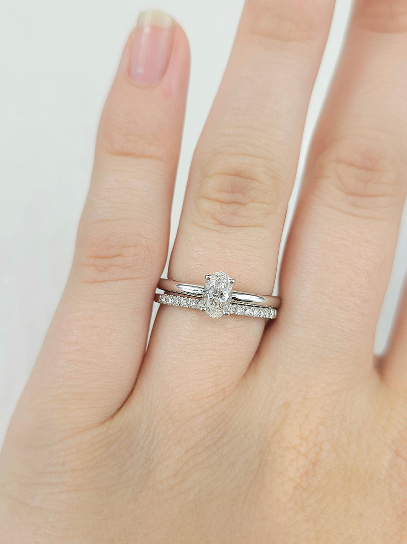 9ct White Gold Claw Set Round Brilliant Cut Diamond Ring, 0.15ct total