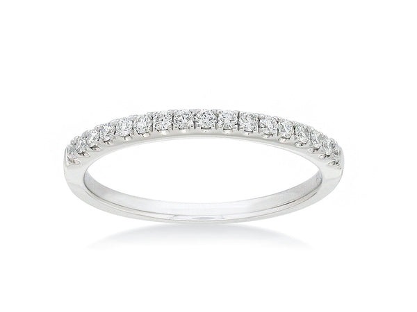 9ct White Gold Claw Set Round Brilliant Cut Diamond Ring, 0.15ct total