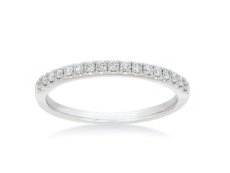 9ct White Gold Claw Set Round Brilliant Cut Diamond Ring, 0.15ct total