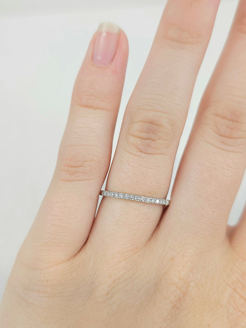 9ct White Gold Claw Set Round Brilliant Cut Diamond Ring, 0.15ct total