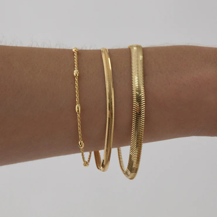 Najo Yellow Gold Plated Celestine Bracelet, 18cm