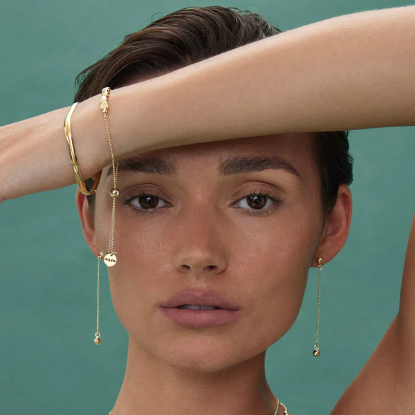 Najo Yellow Gold Plated Starway Bracelet, 17cm