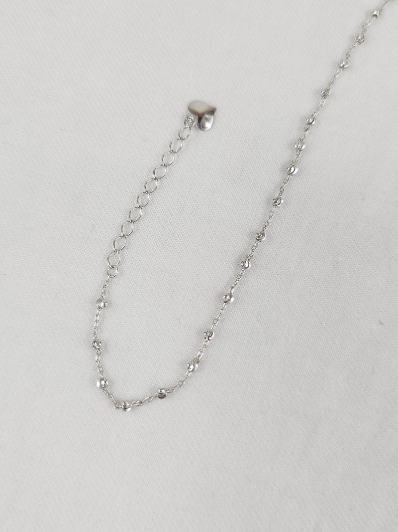 9ct White Gold Ball bracelet