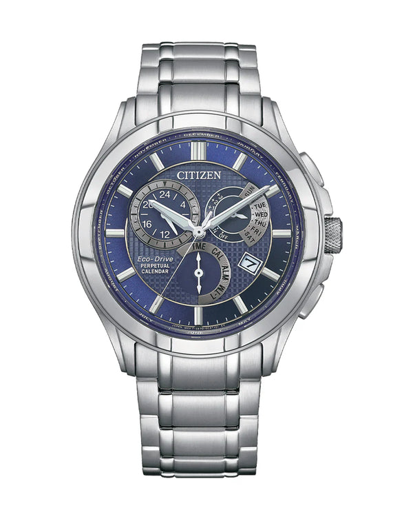 Citizen Eco Drive Blue Dial Watch, 42mm