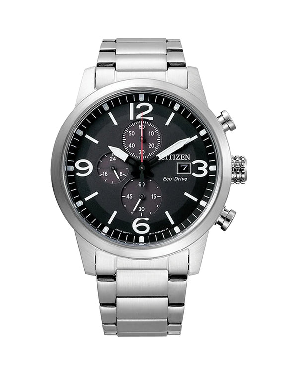 Citizen Eco-Drive Chronograph Black Dial Watch, 43mm