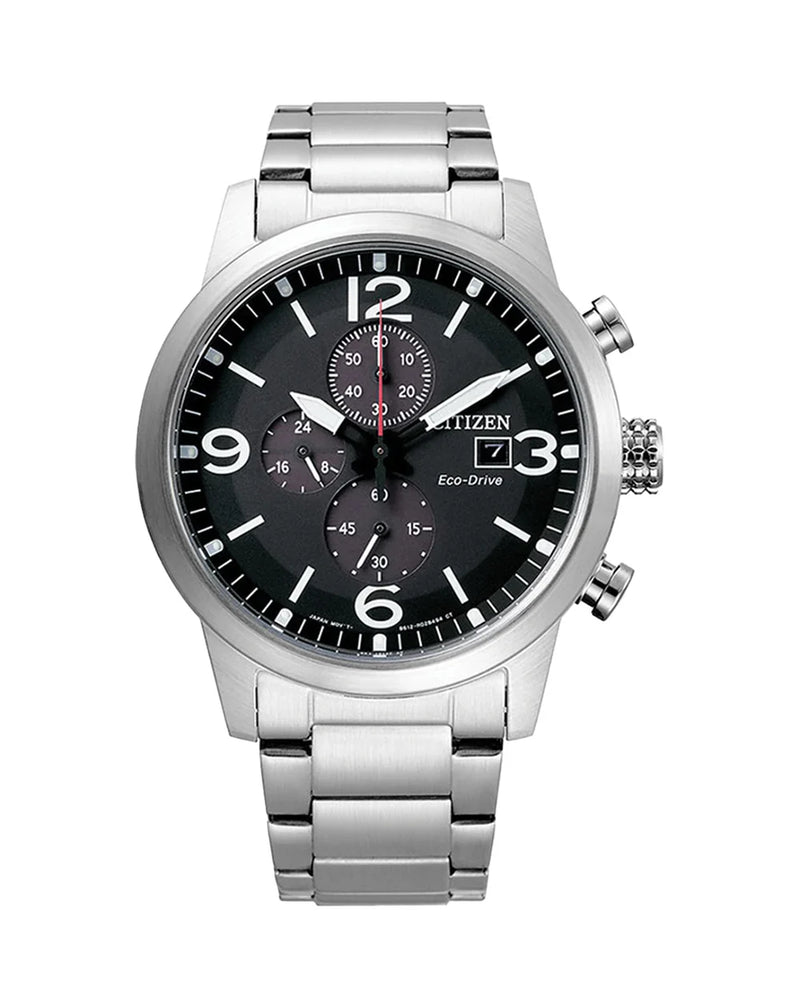 Citizen Eco-Drive Chronograph Black Dial Watch, 43mm