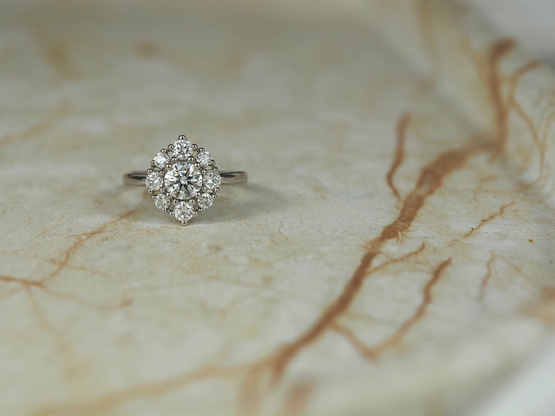 10ct White Gold Lab-Grown Round Brilliant Cut Diamond ring, 1.51ct total