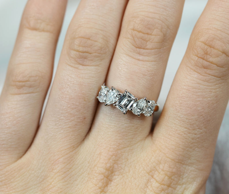 18ct Yellow and White Gold Lab-Grown Diamond Ring, 2.12ct total