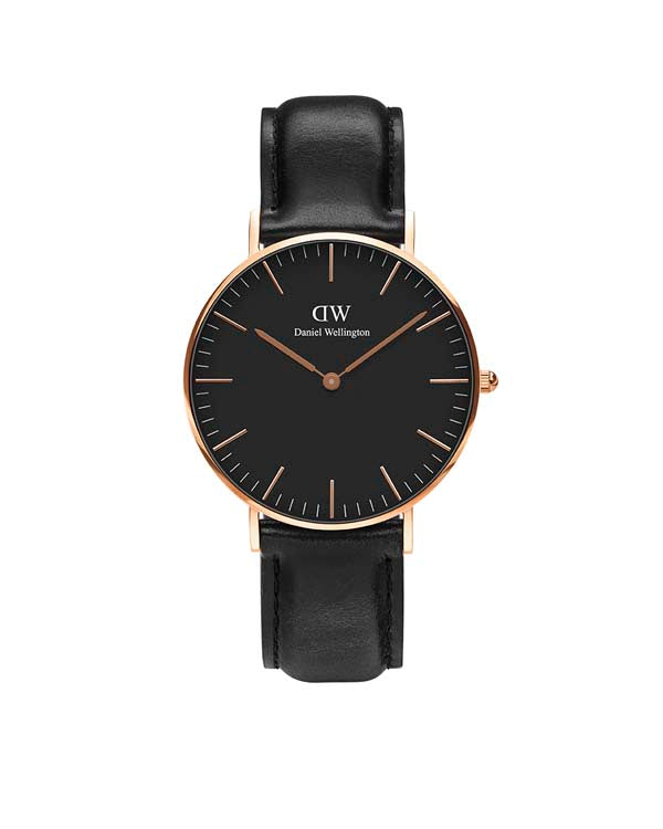 Daniel Wellington Classic 36 Sheffield Rose Gold and Black Watch