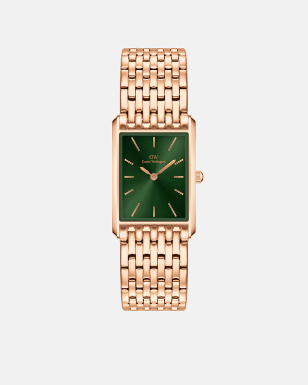 Daniel Wellington Bound 32x22 9-Link Rose Gold Emerald Sunray Watch
