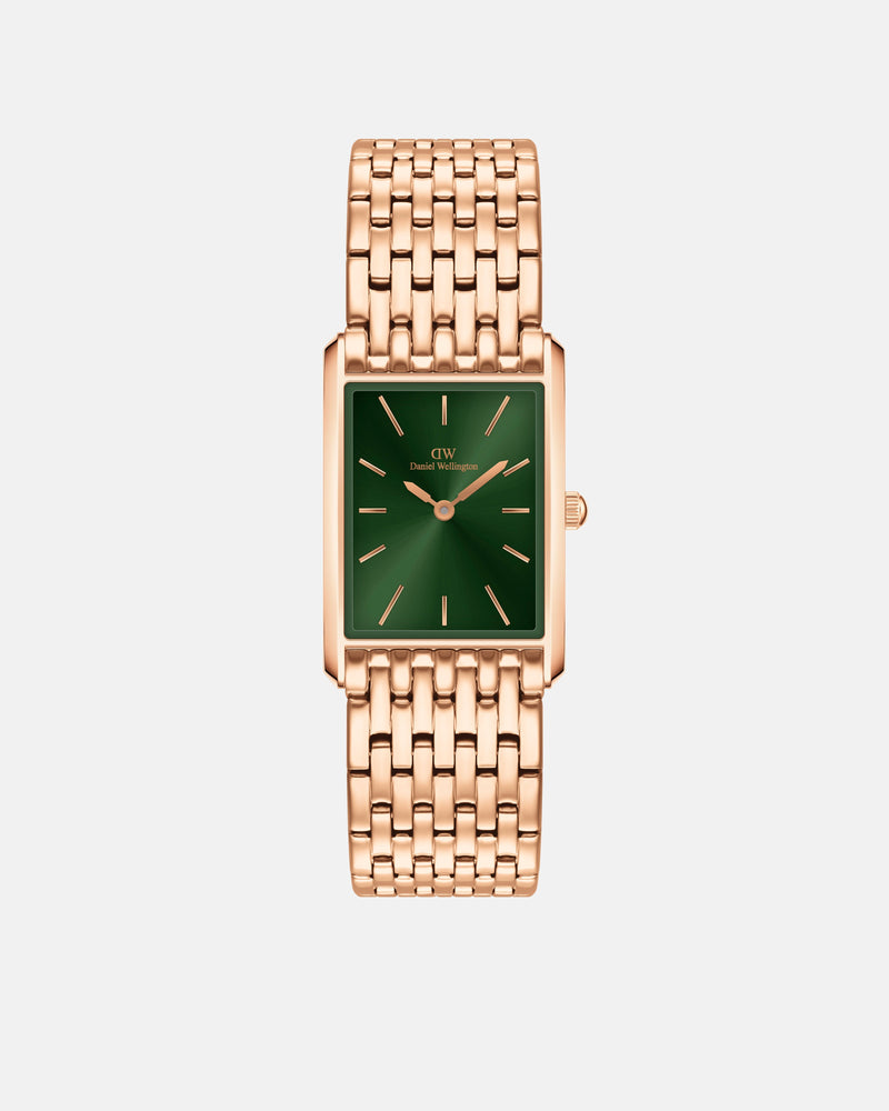 Daniel Wellington Bound 32x22 9-Link Rose Gold Emerald Sunray Watch