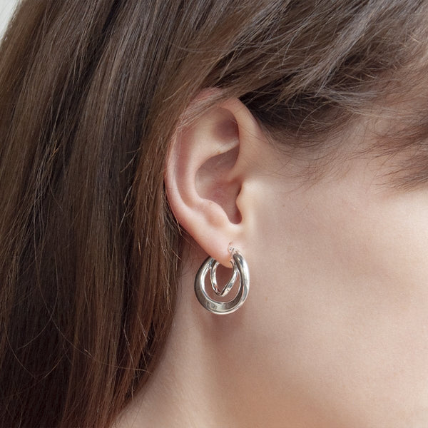 NAJO Sterling Silver Baby Strudel Hoop