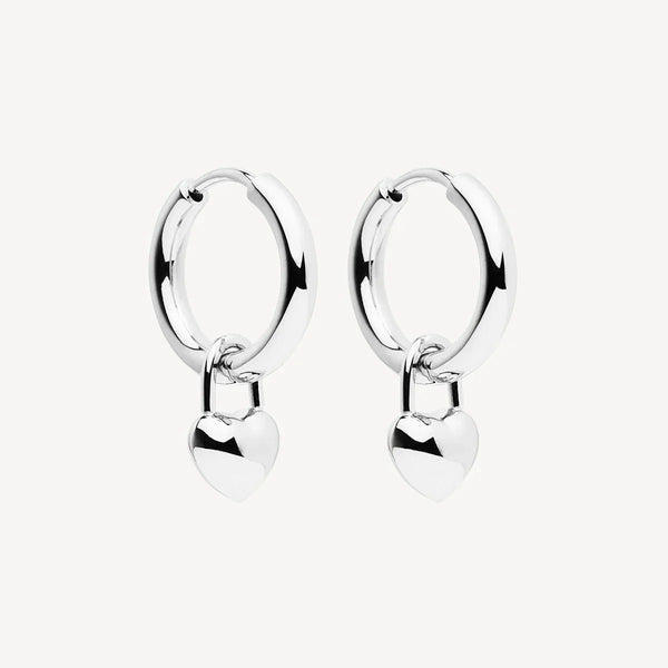 NAJO Amore Hoop Earrings Silver
