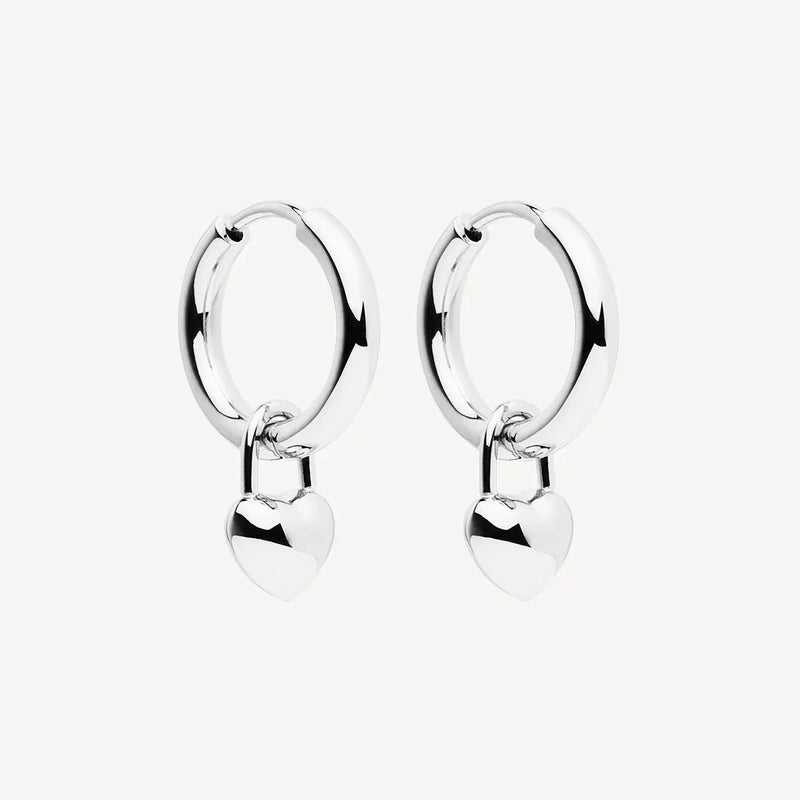 NAJO Amore Hoop Earrings Silver