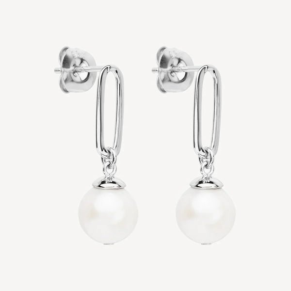 NAJO The Echantress Pearl Drop Stud Silver