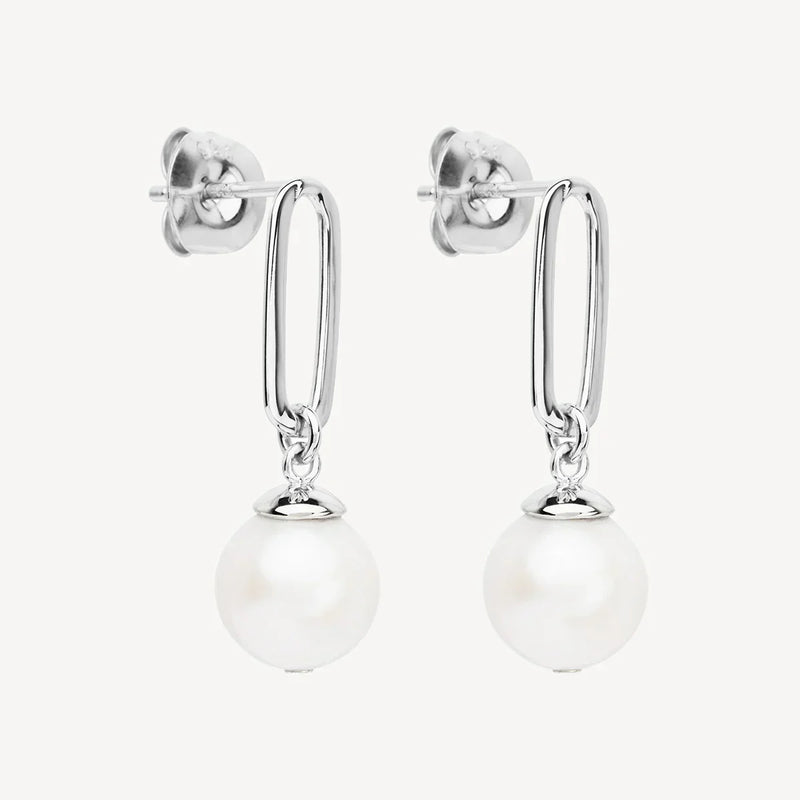 NAJO The Echantress Pearl Drop Stud Silver