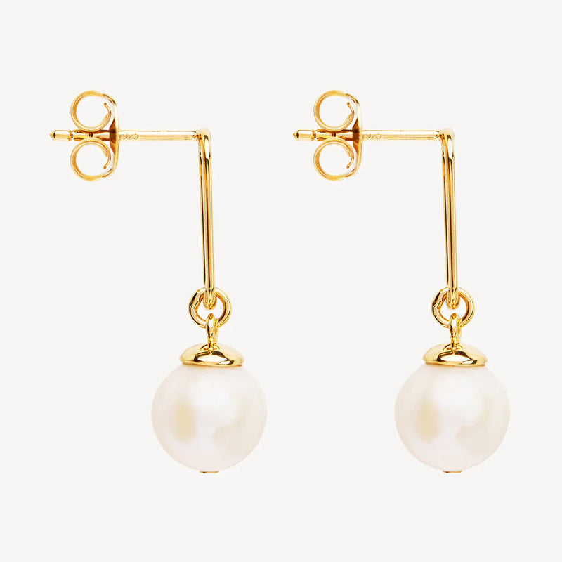 NAJO The Enchantress Pearl Drop Stud Gold