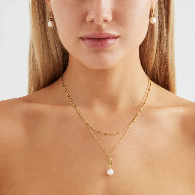 NAJO The Enchantress Pearl Drop Stud Gold