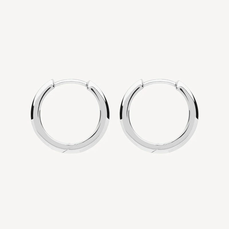 NAJO Stella Huggie Earrings Silver