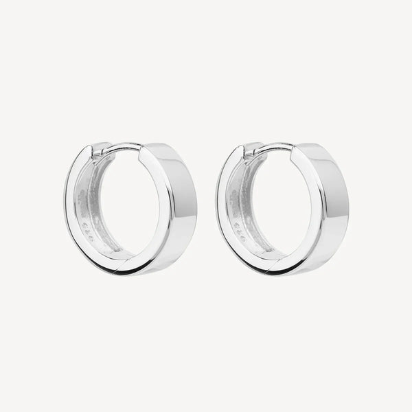 Najo Stella Huggie Earrings Silver