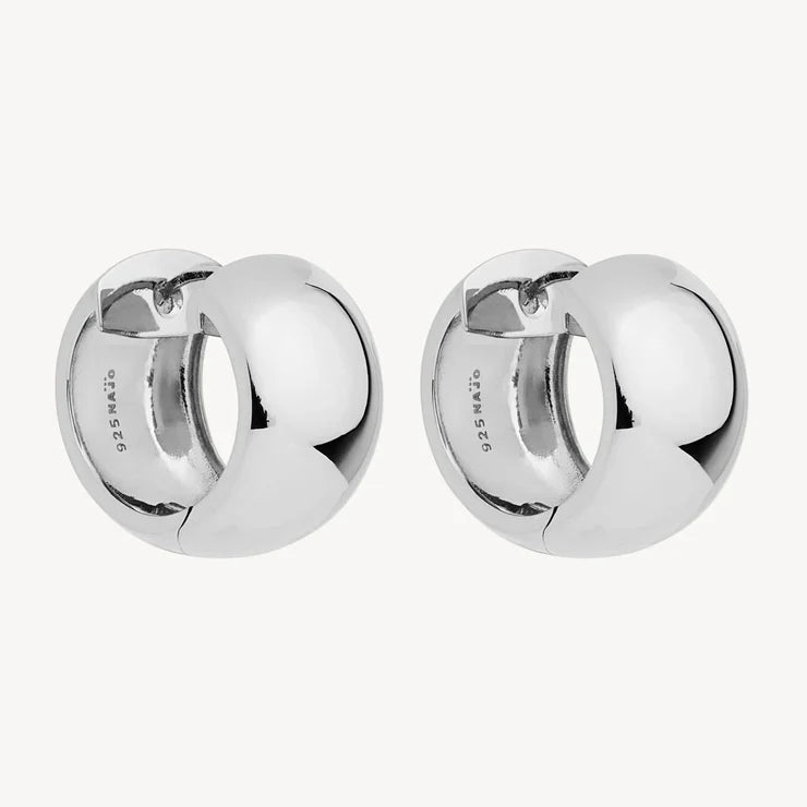 Najo Sterling Silver Daynight Huggie earrings